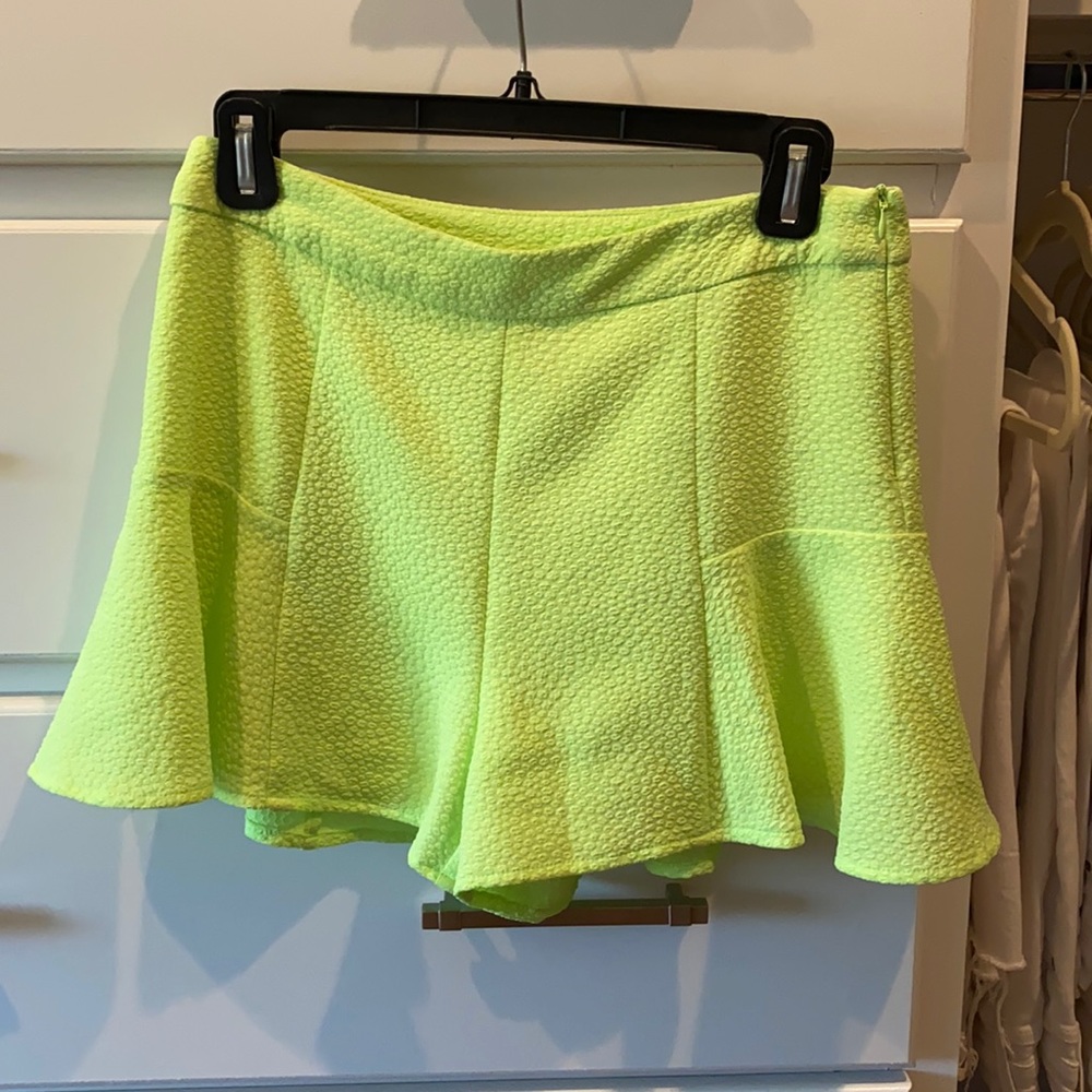 One & Dot neon green shorts
